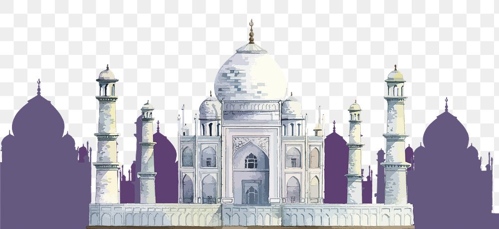Taj Mahal png, transparent background