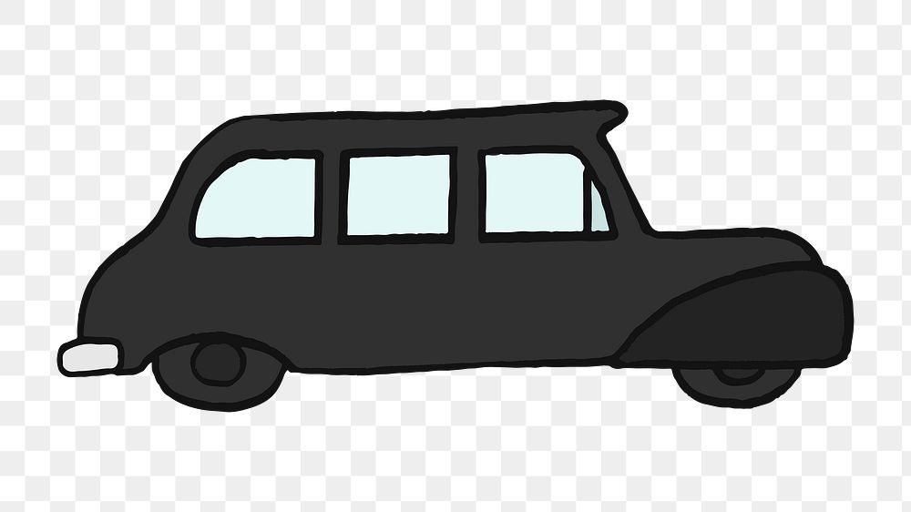 Png London black cab  sticker, transparent background