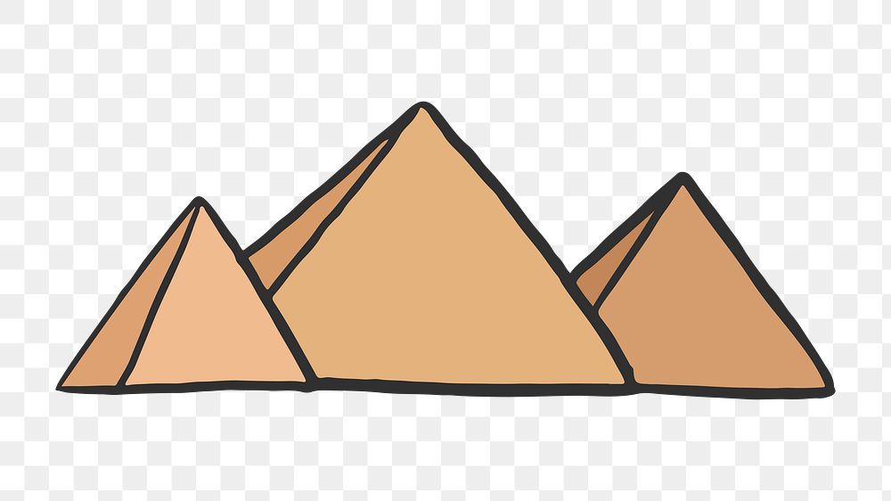 Png Great Pyramids Giza  sticker, transparent background