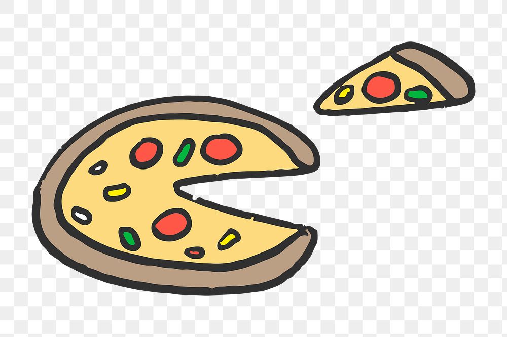 Png Italian cheese pizza  sticker, transparent background
