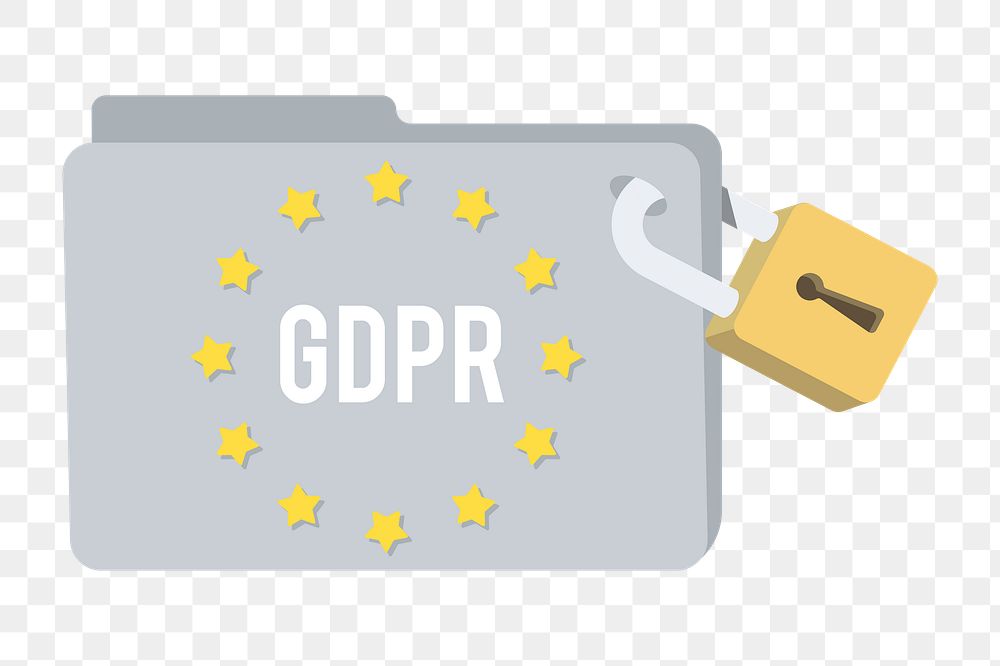 Png General Data Protection Regulation folder illustration element, transparent background