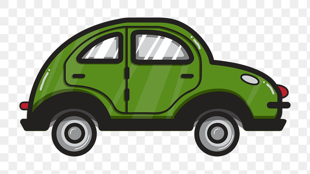 Png green vehicle car illustration, transparent background