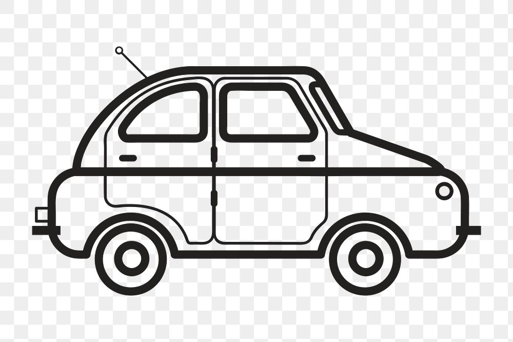 Png simple vehicle car illustration, transparent background