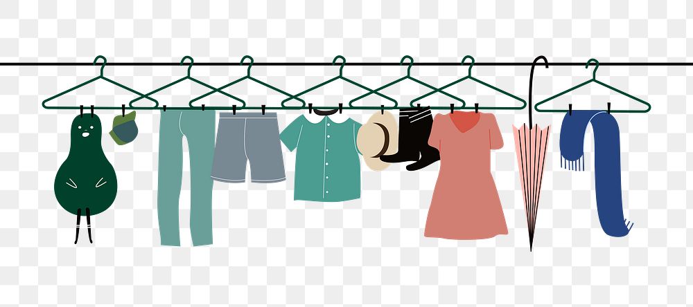 Clothes png border, transparent background