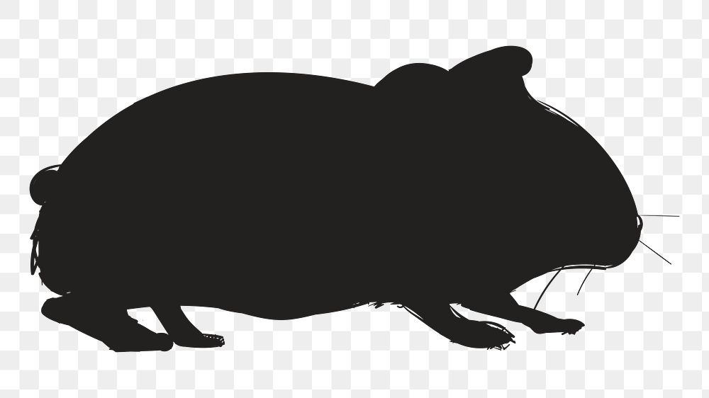 Png rat silhouette, transparent background