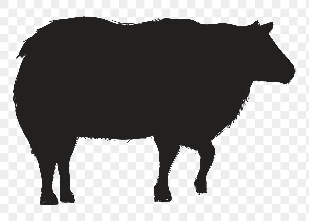 Png sheep silhouette, transparent background