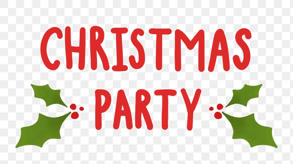 Christmas party png, transparent background