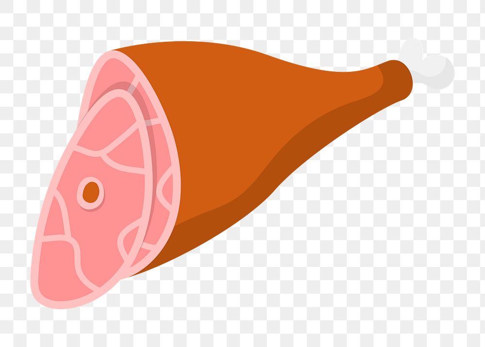 Png  sliced pork leg sticker, transparent background