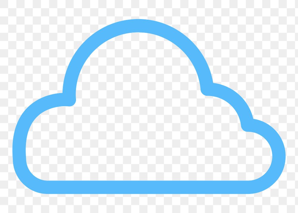 PNG Blue cloud storage icon transparent background