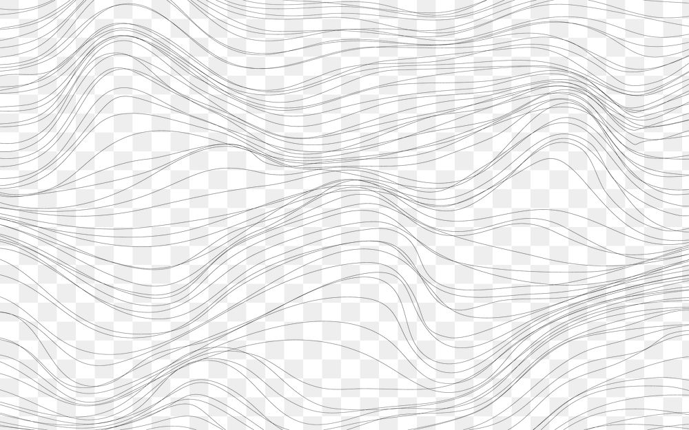 Png dynamic waves element, transparent background