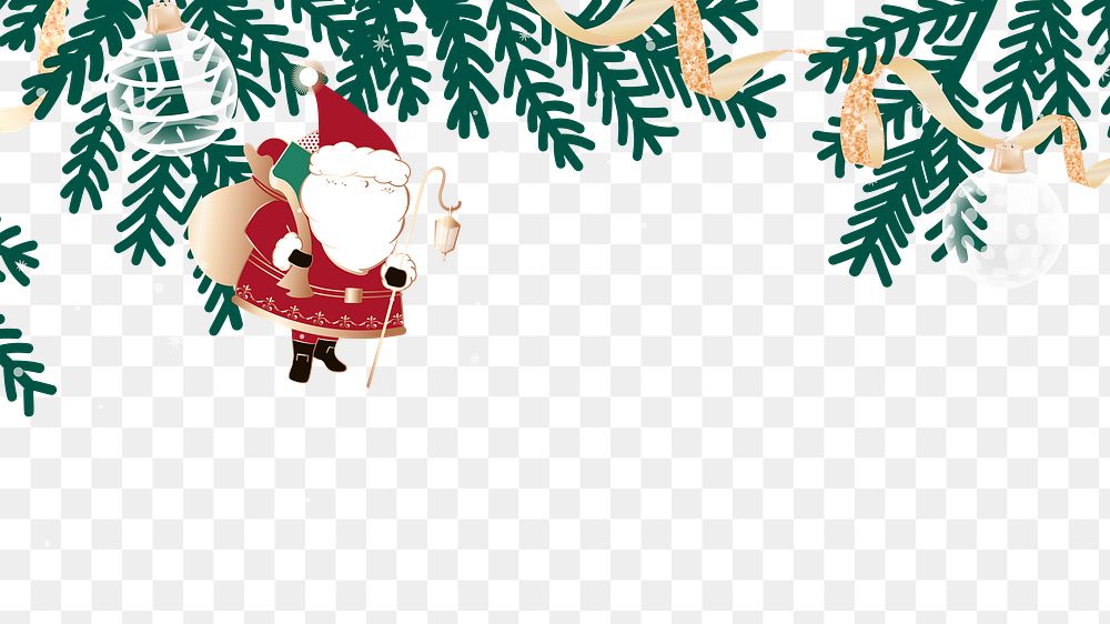 Christmas's day png border, transparent background