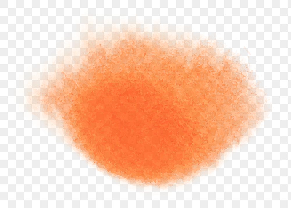 Png orange watercolor design element, transparent background