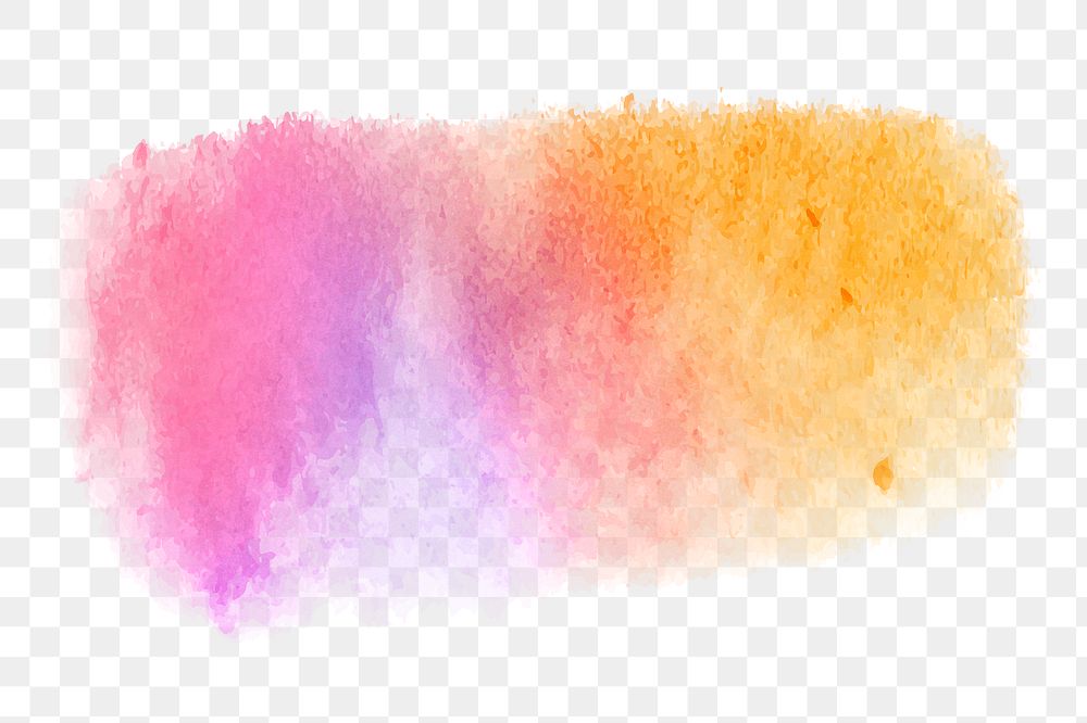 Png colorful watercolor design element, transparent background