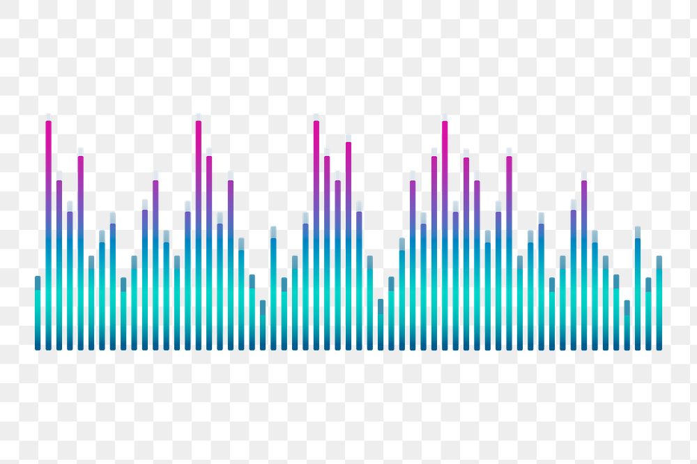 Png sound wave equalizer element, transparent background