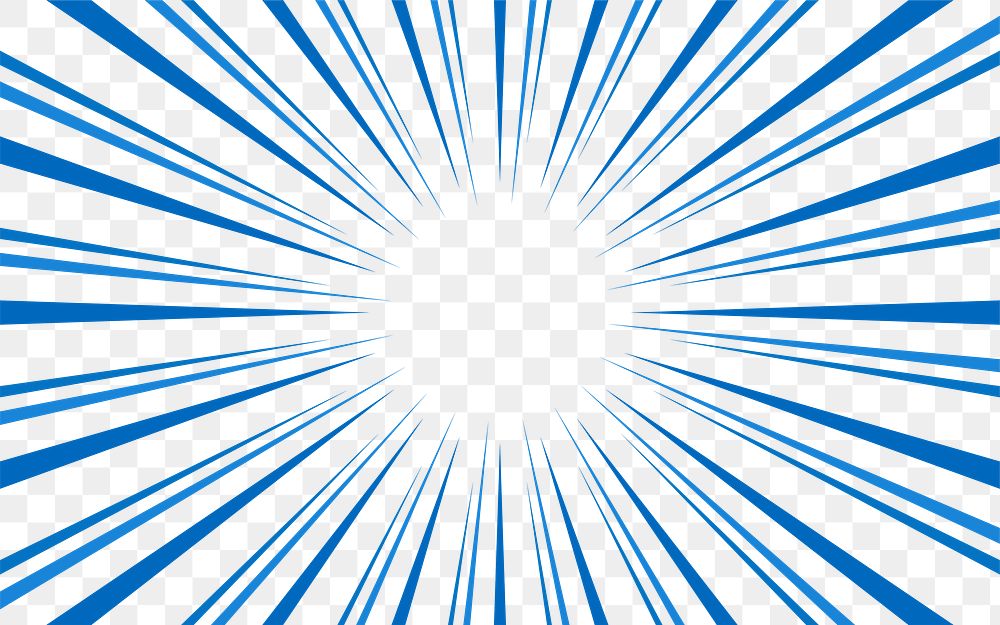 Png blue cartoon surprise border, transparent background