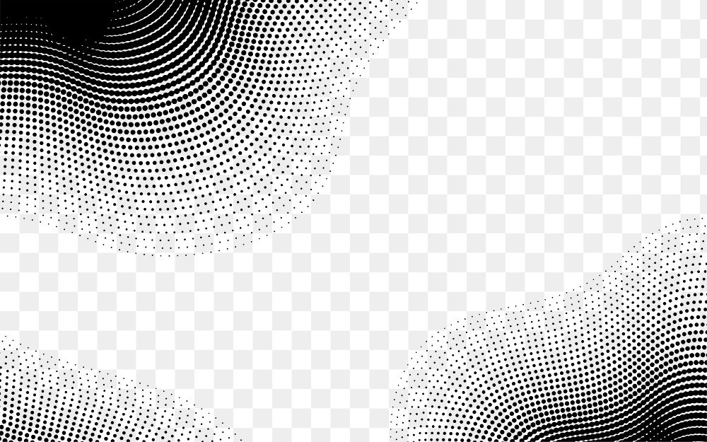 Png black motion pattern border, transparent background