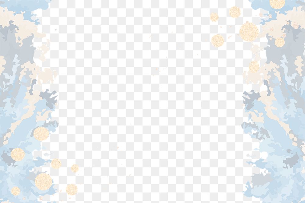 Png abstract pastel border, transparent background