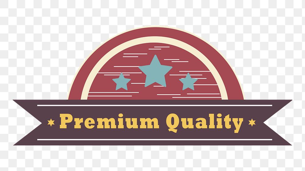 Premium quality badge png, transparent background