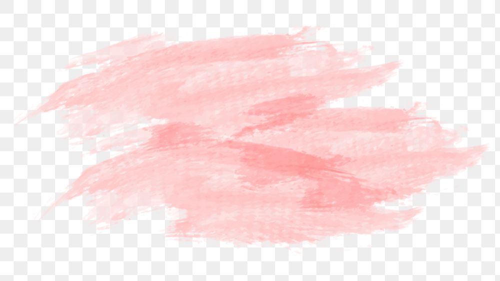 Png pink abstract paint stroke element, transparent background