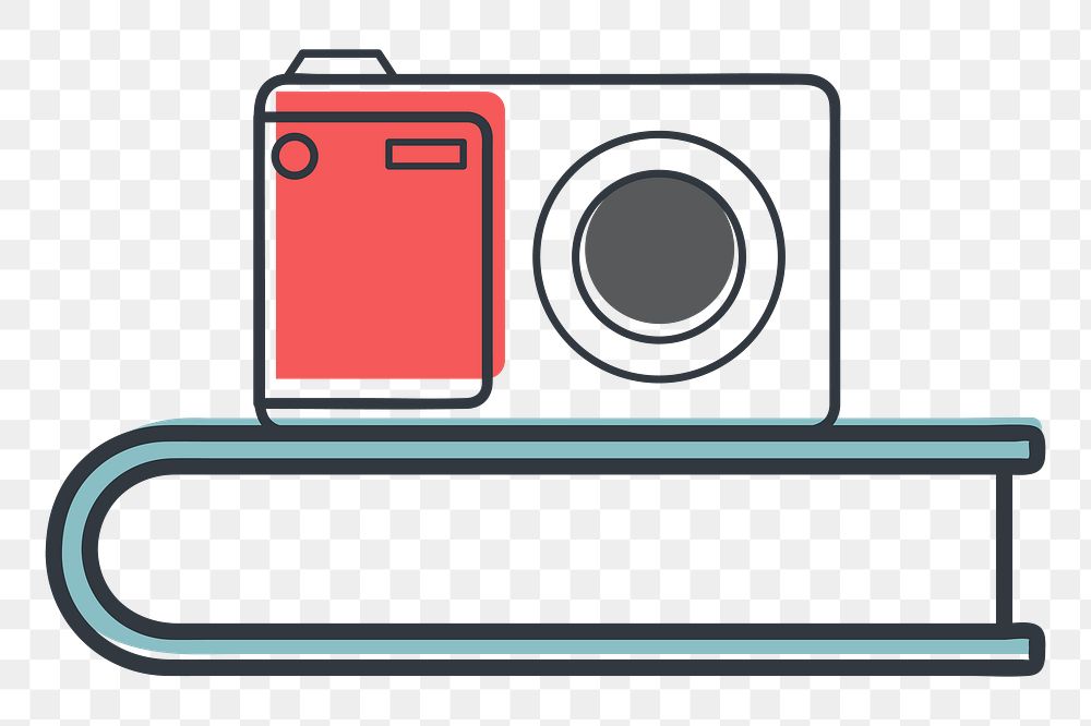 Film camera png illustration, transparent background