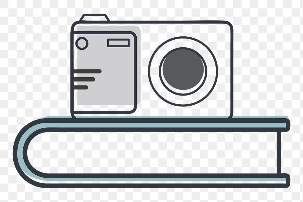 Film camera png illustration, transparent background