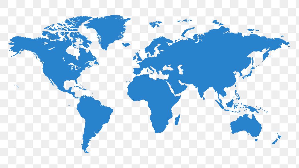 World map png, transparent background