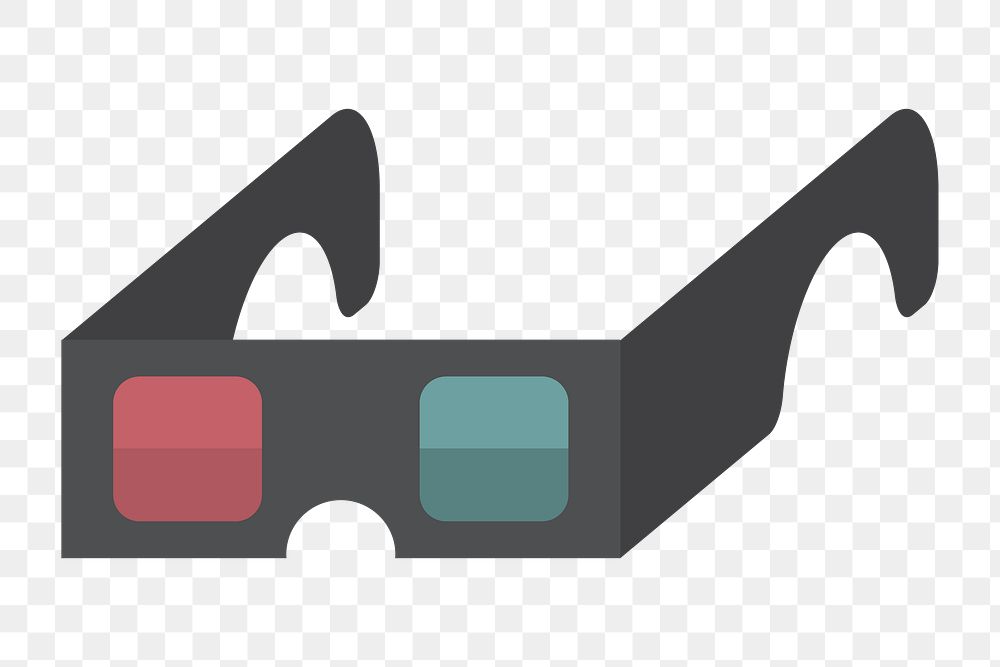 3D glasses png icon, transparent background