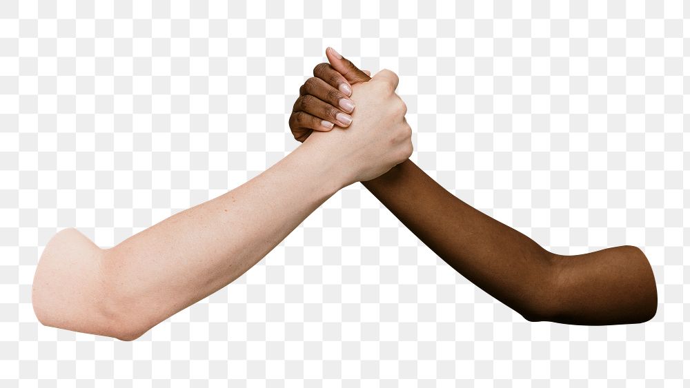 Teamwork png, hands holding, transparent background