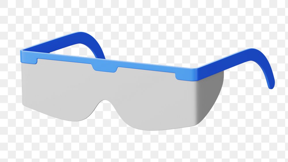 PNG 3D safety glasses, element illustration, transparent background