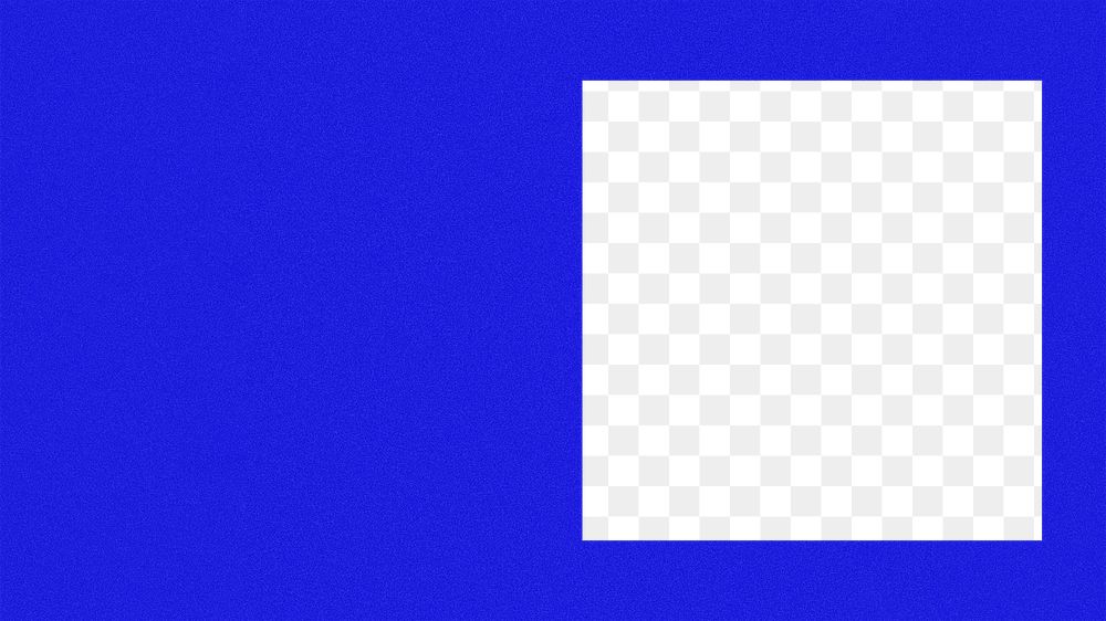 Blue square frame png on transparent background