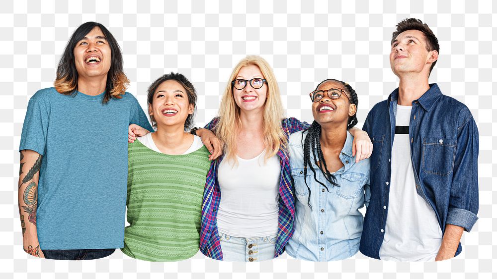 Teenagers png element, transparent background