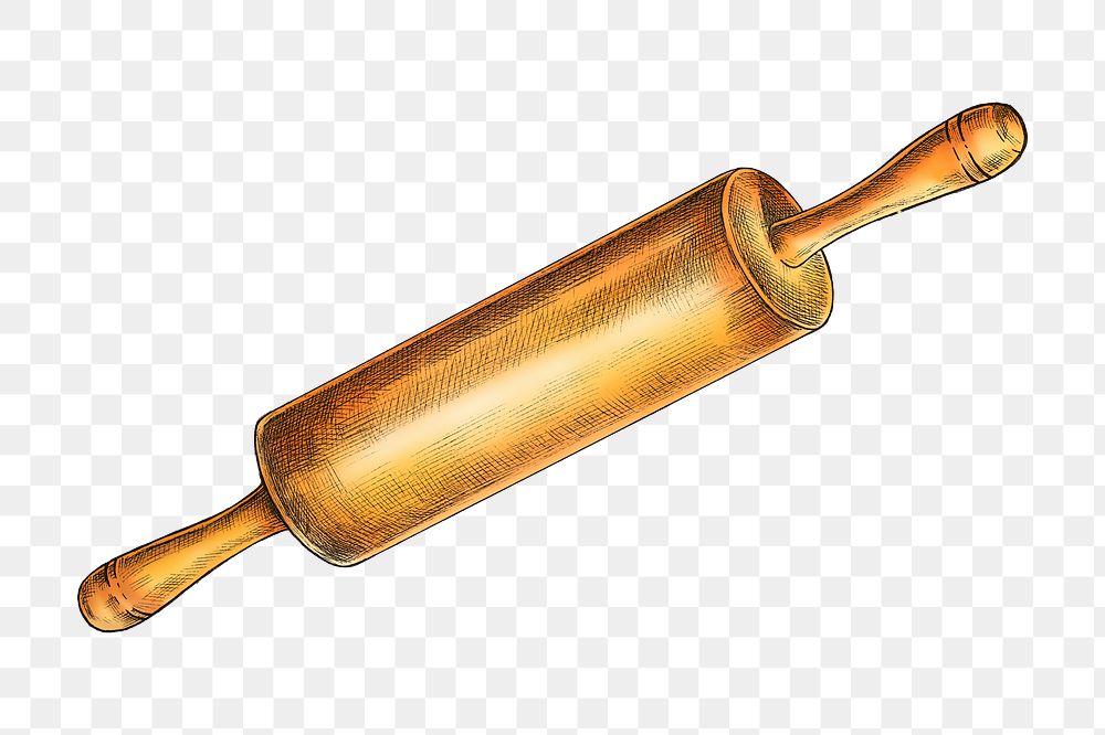 Rolling pin png illustration, transparent background