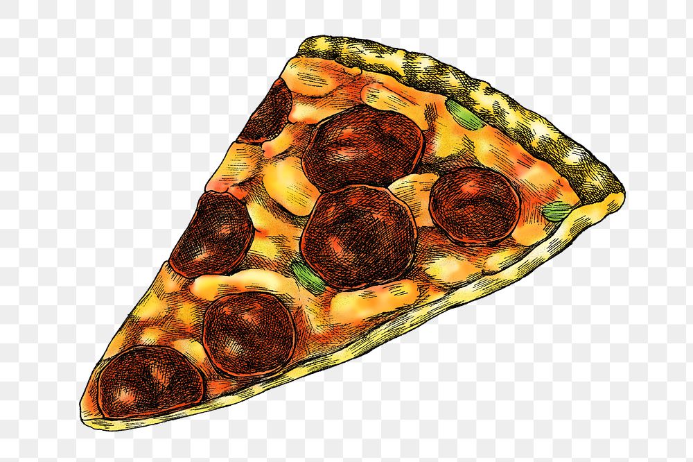 Pizza png illustration, transparent background