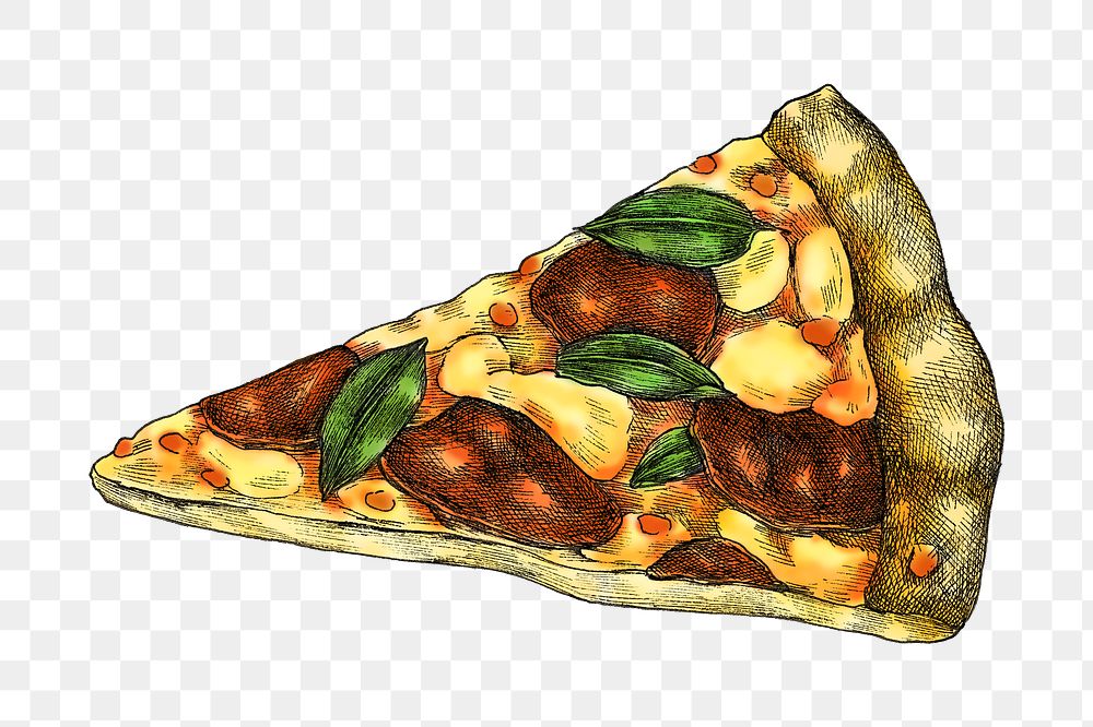 Pizza png illustration, transparent background