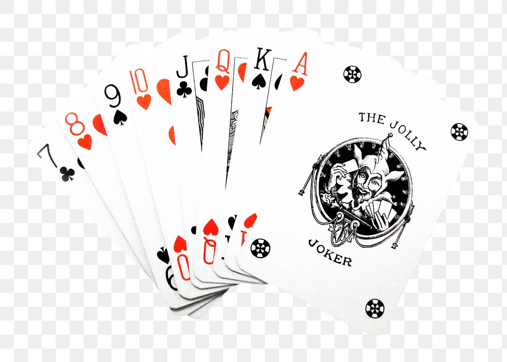 Card deck png, isolated object, transparent background