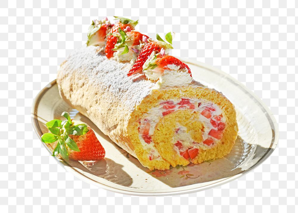 Cake rolls png, food element, transparent background