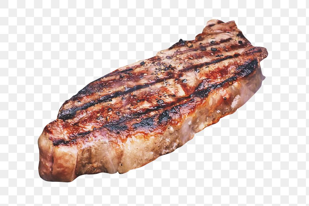 Steak png collage element, transparent background