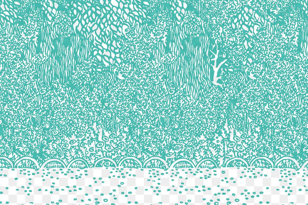 PNG green garden doodle overlay, transparent background