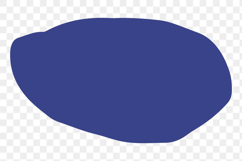 Memphis png blue badge, transparent background