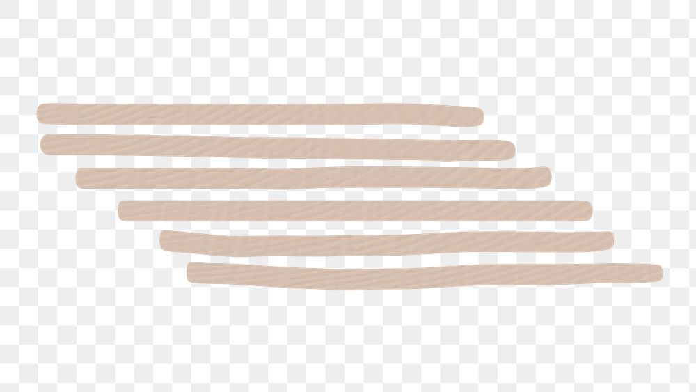 Line art png beige element, transparent background