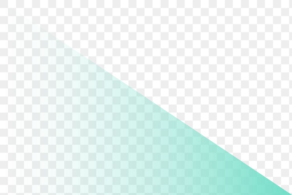 Triangle png green gradient border, transparent background