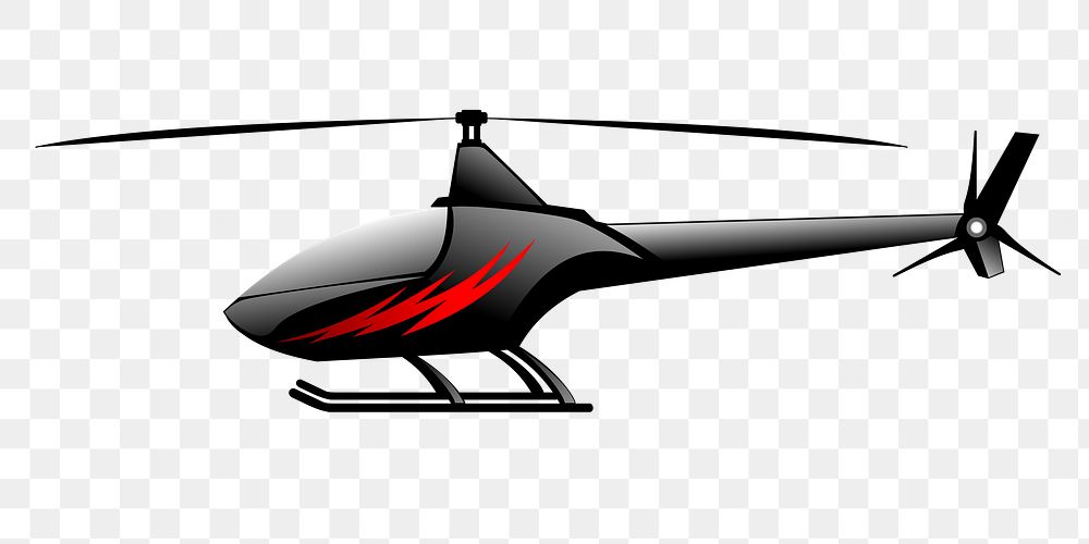 PNG Helicopter clipart, transparent background. Free public domain CC0 image.
