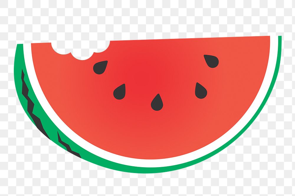 Watermelon fruit png sticker, transparent background. Free public domain CC0 image.