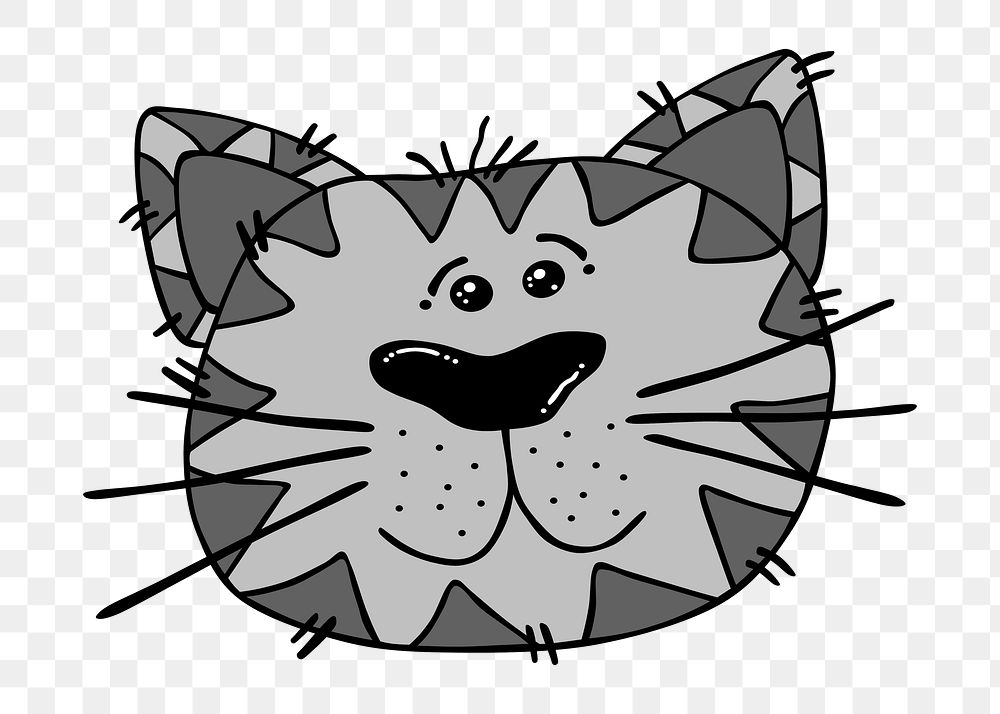 Cat cartoon png illustration, transparent background. Free public domain CC0 image.