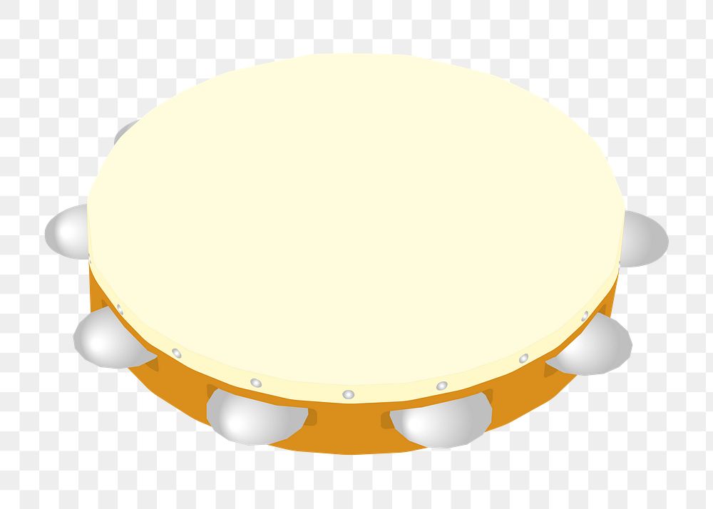 Tambourine png illustration, transparent background. Free public domain CC0 image.