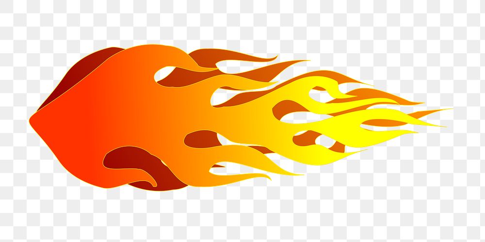 Fire png illustration, transparent background. Free public domain CC0 image.