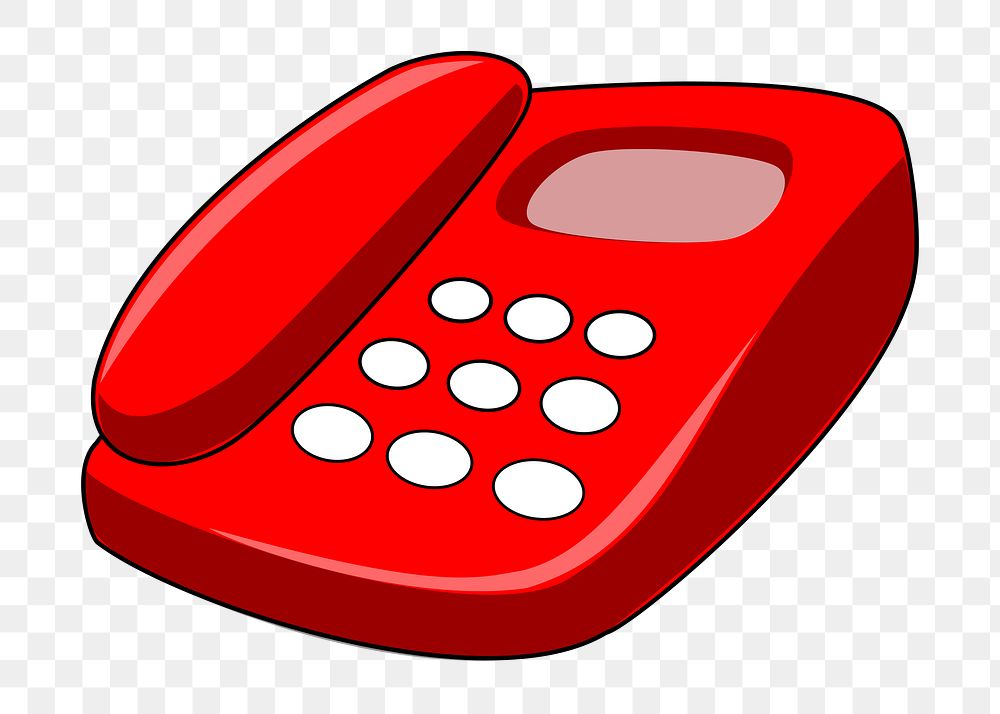 Telephone png illustration, transparent background. Free public domain CC0 image.