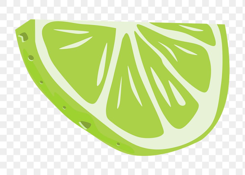 Lime slice png illustration, transparent background. Free public domain CC0 image.