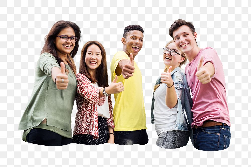 PNG Successful students, collage element, transparent background