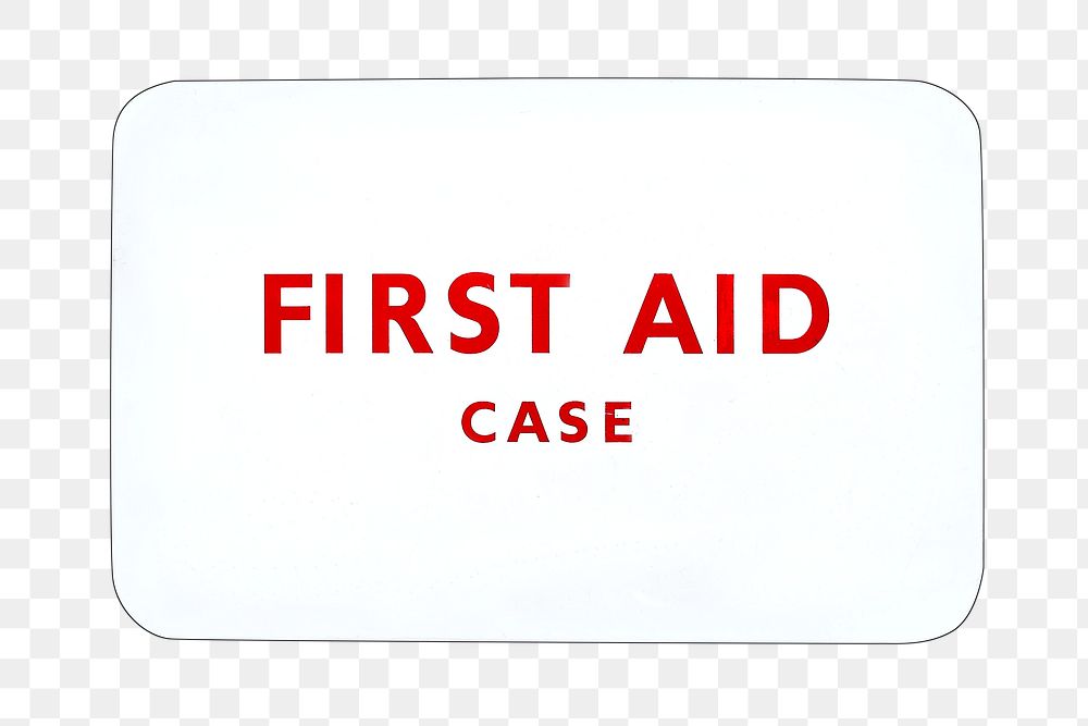 Png first aid case, isolated object, transparent background